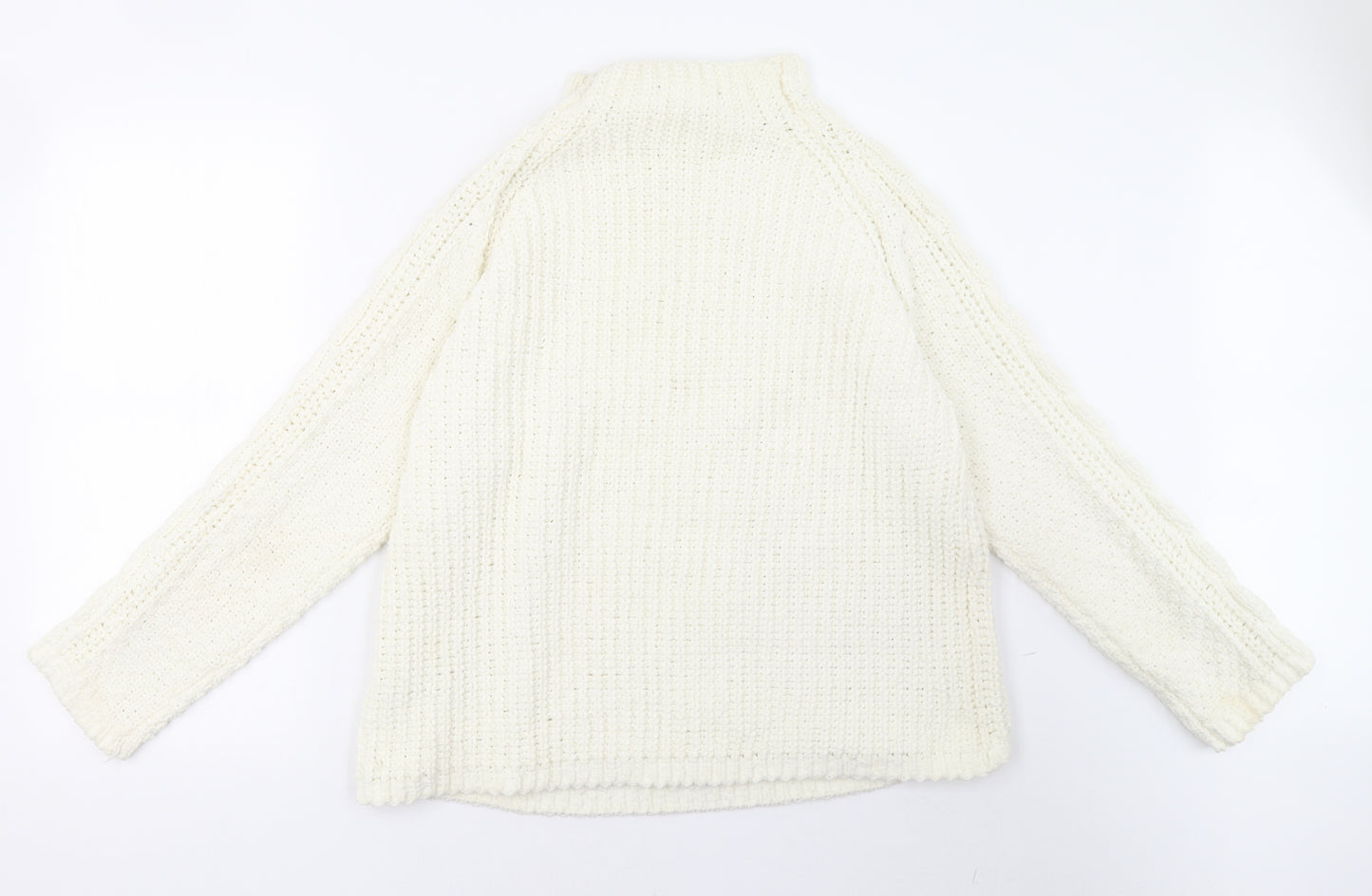Marks and Spencer Womens White  Knit Pullover Sweatshirt Size L
