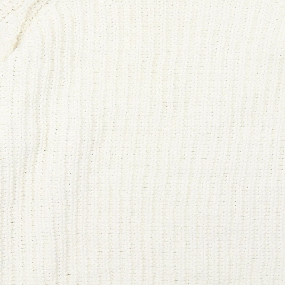 Marks and Spencer Womens White  Knit Pullover Sweatshirt Size L