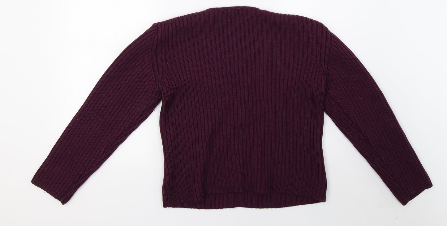 JFW Womens Purple  Knit Pullover Sweatshirt Size XL