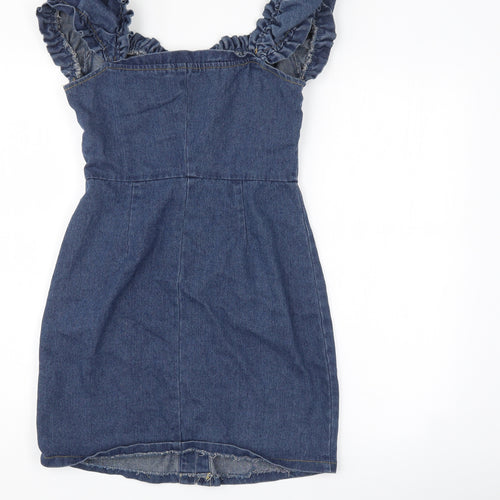 I SAW IT FIRST Womens Blue   Wrap Dress  Size 6