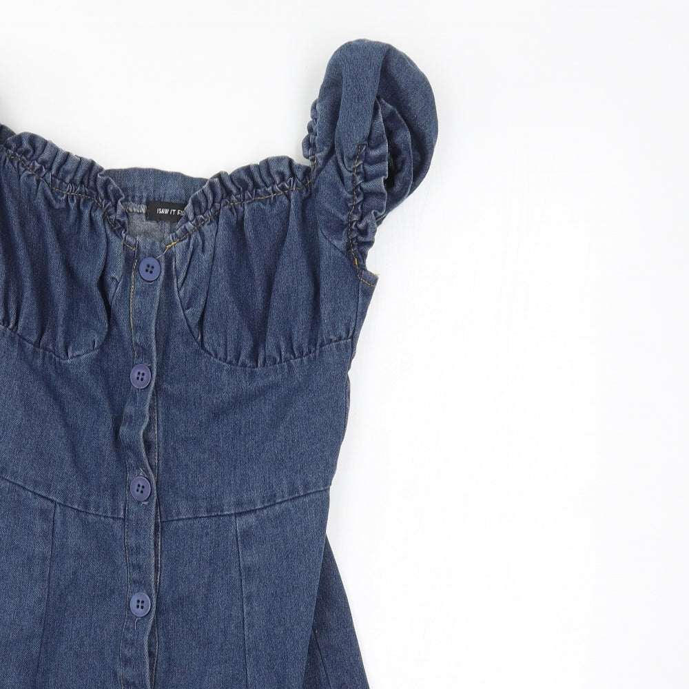 I SAW IT FIRST Womens Blue   Wrap Dress  Size 6