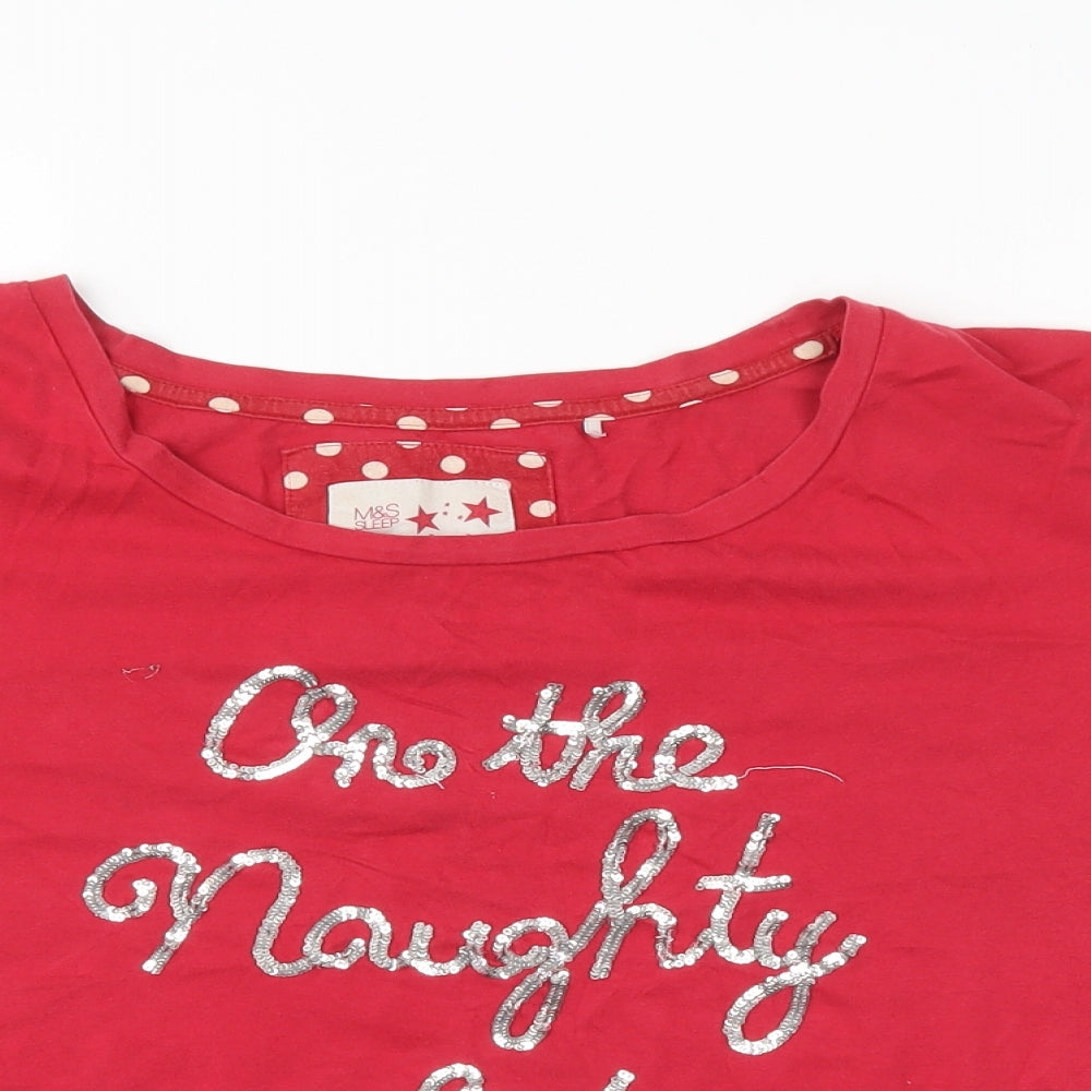 Marks and Spencer Womens Purple Solid  Top Pyjama Top Size 12