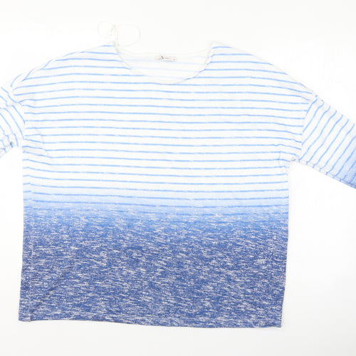 TU Womens Blue Striped  Pullover Jumper Size 18