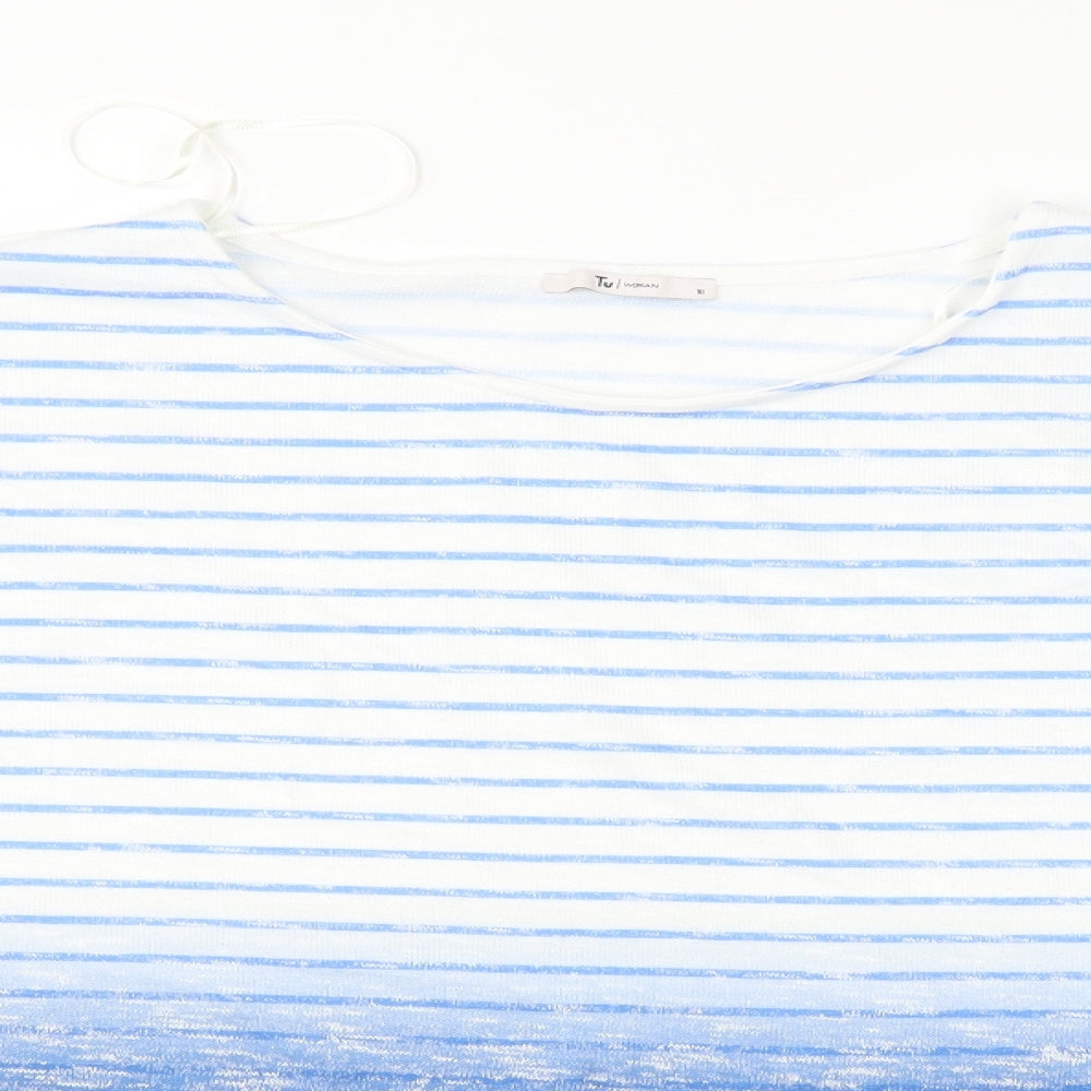 TU Womens Blue Striped  Pullover Jumper Size 18
