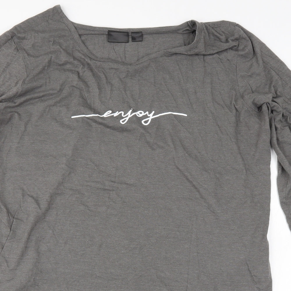 Rainbow Womens Grey   Basic T-Shirt Size L