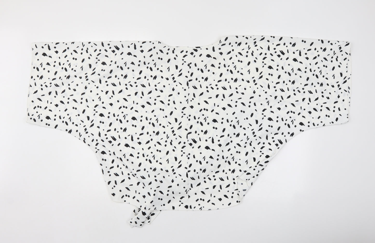Glamour style Womens White Polka Dot  Basic Blouse Size S