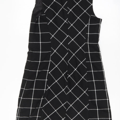 George Womens Black Check  Tank Dress  Size 10