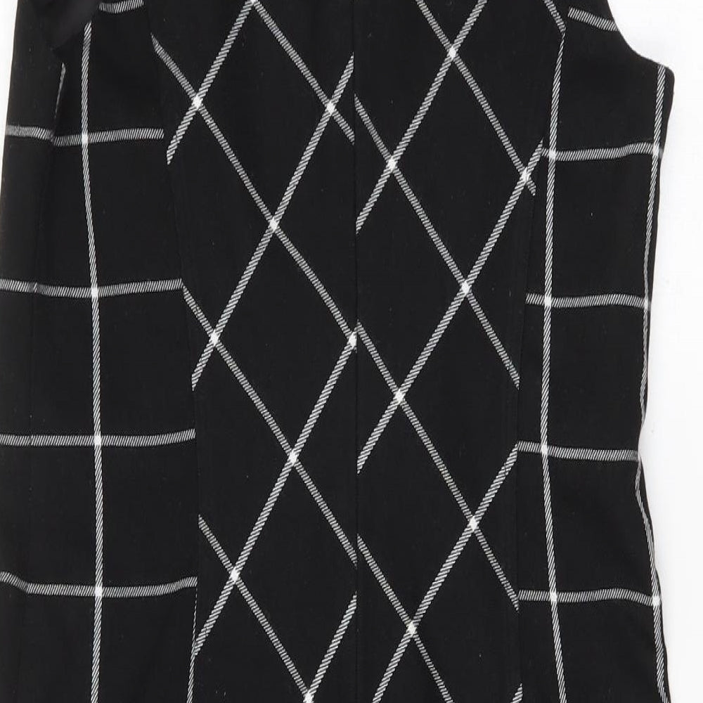 George Womens Black Check  Tank Dress  Size 10