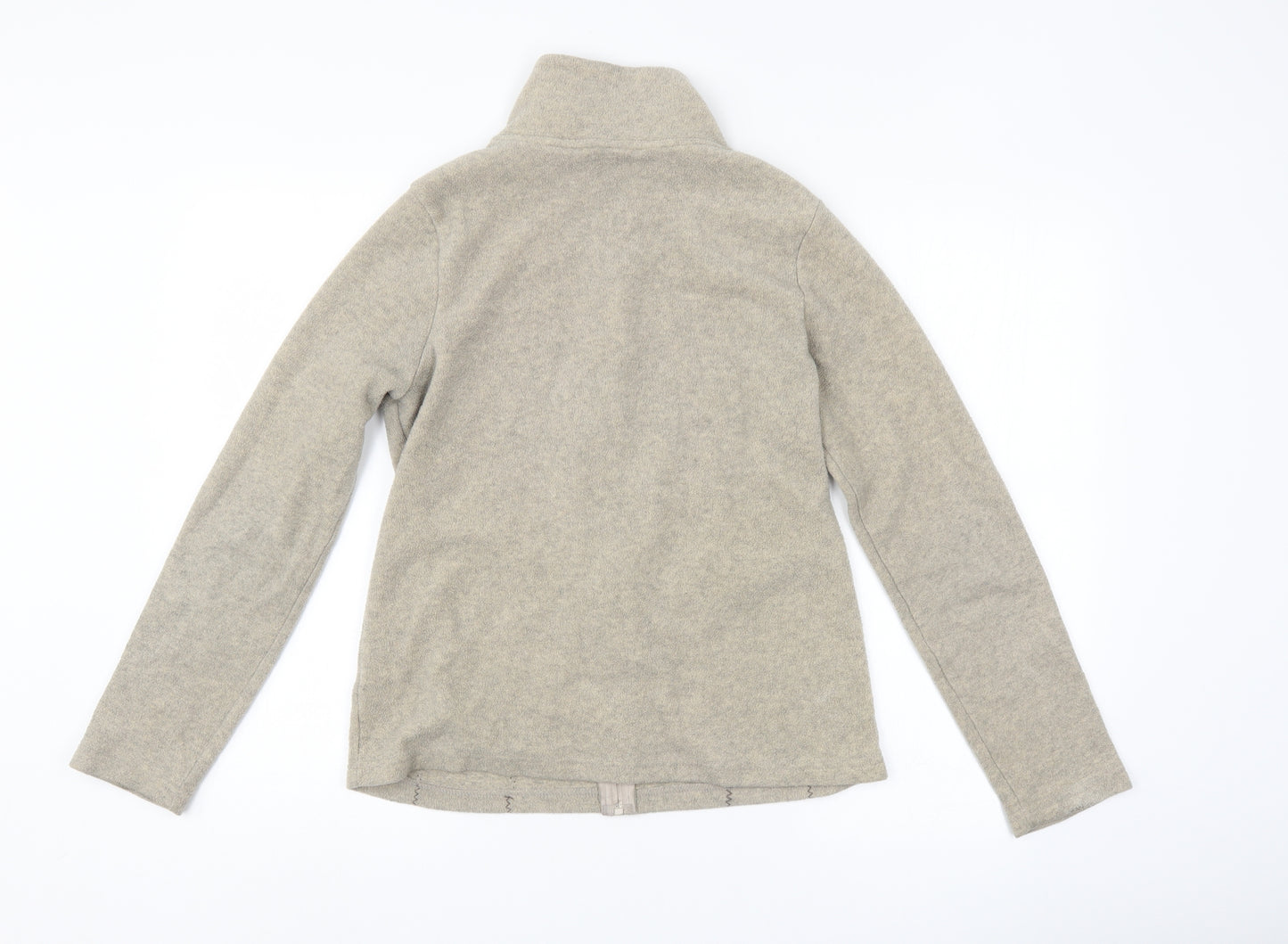 Denim & Co. Womens Beige   Full Zip Jumper Size 12