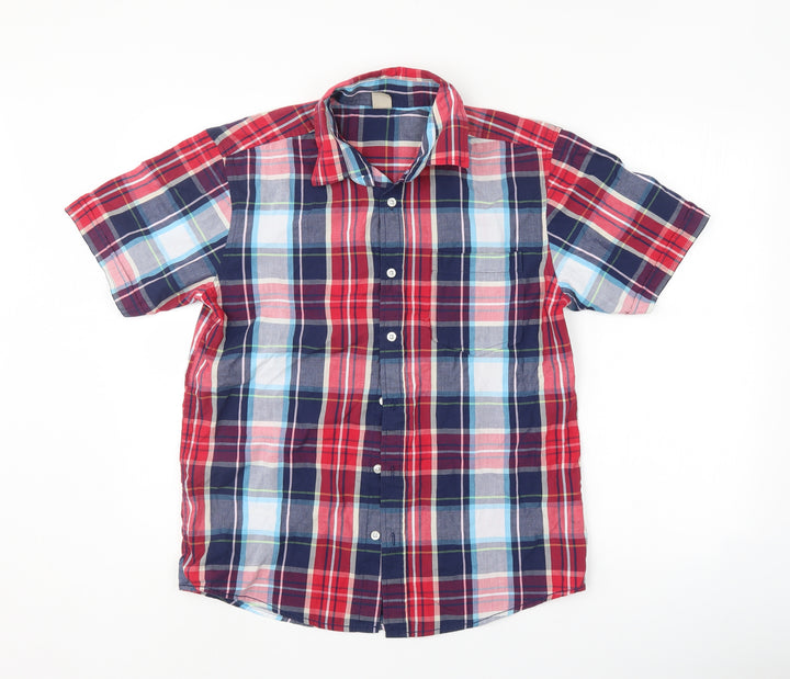 Oak Valley Mens Multicoloured Check   Button-Up Size S