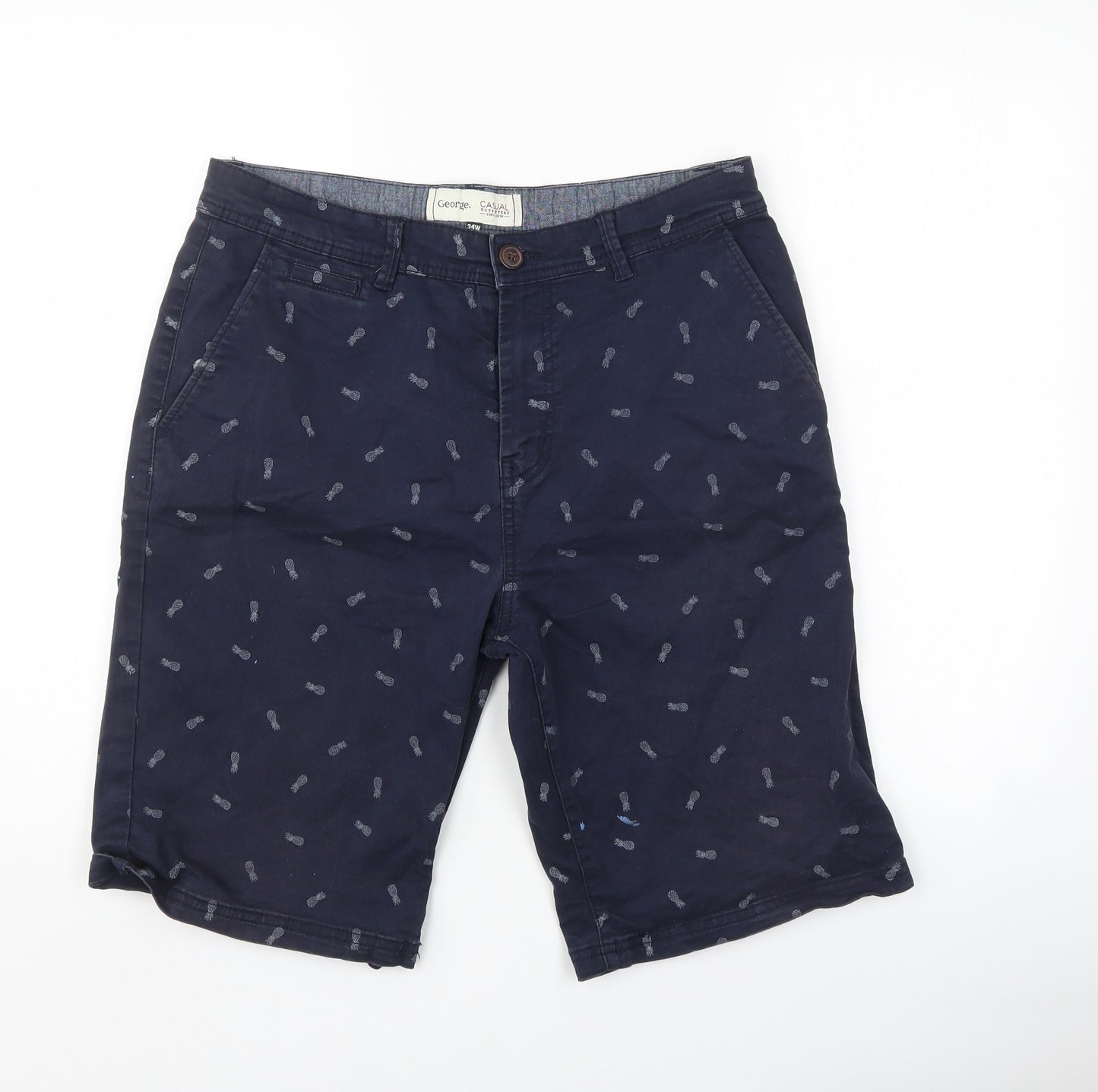 George Mens Blue   Chino Shorts Size 34