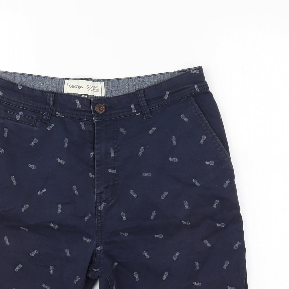 George Mens Blue   Chino Shorts Size 34