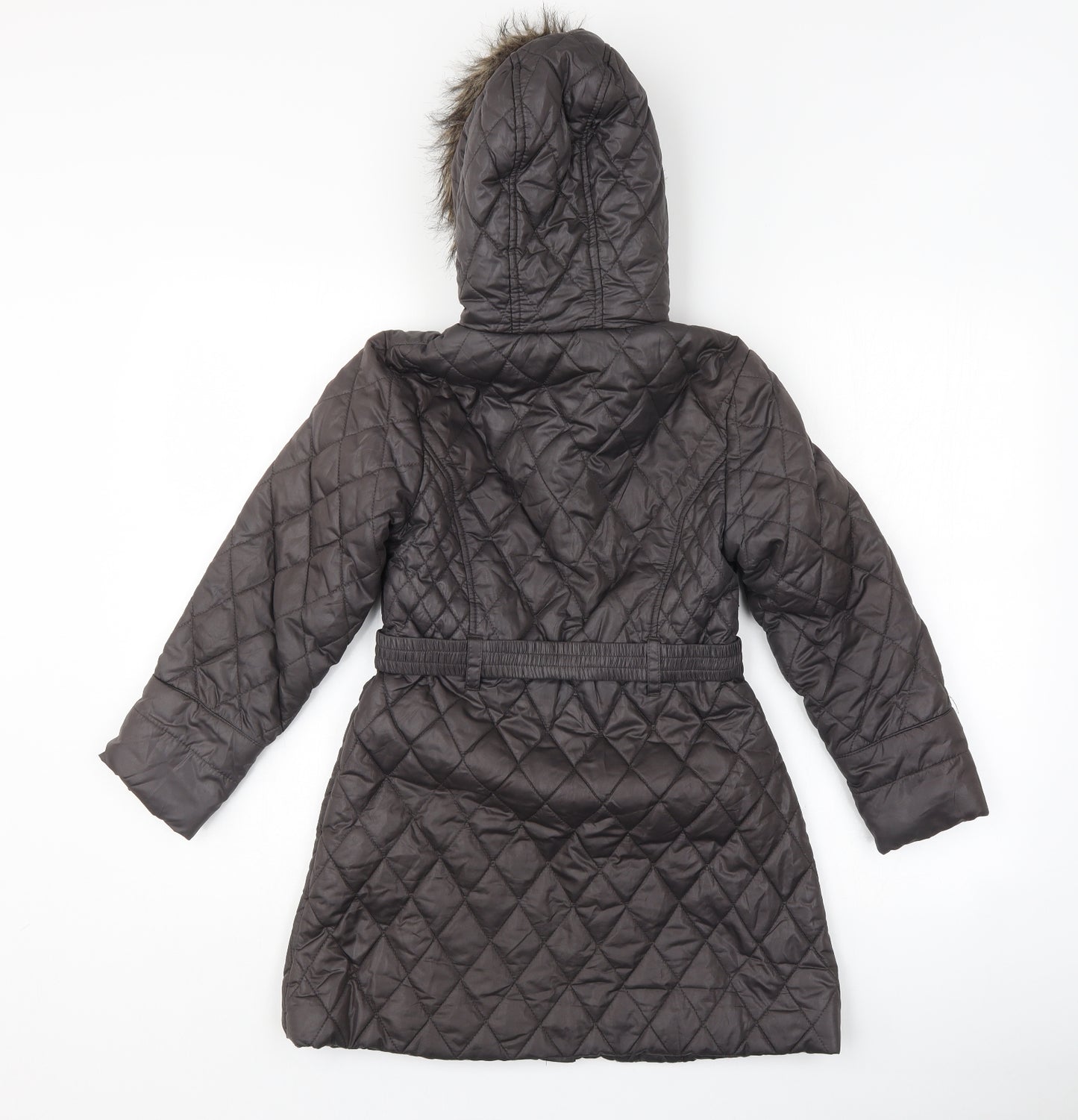 TU Girls Grey   Basic Coat Coat Size 7-8 Years