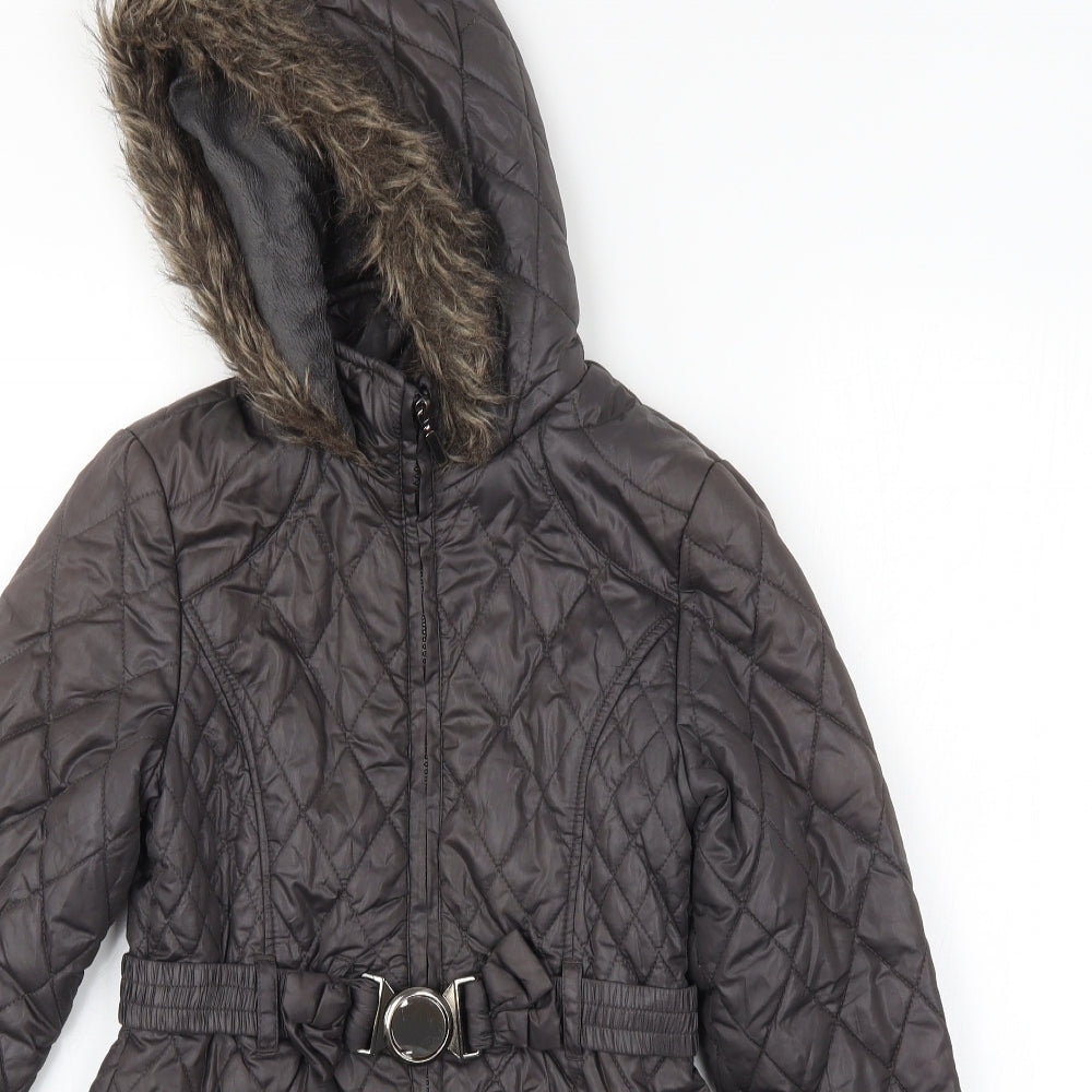 TU Girls Grey   Basic Coat Coat Size 7-8 Years