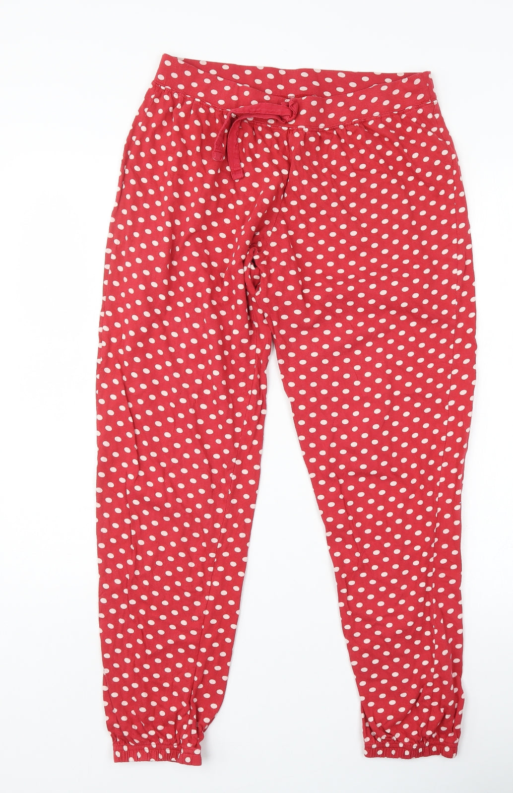 Marks and Spencer Womens Red Polka Dot  Top Pyjama Pants Size 12