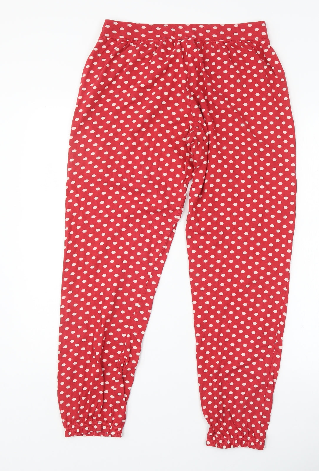 Marks and Spencer Womens Red Polka Dot  Top Pyjama Pants Size 12
