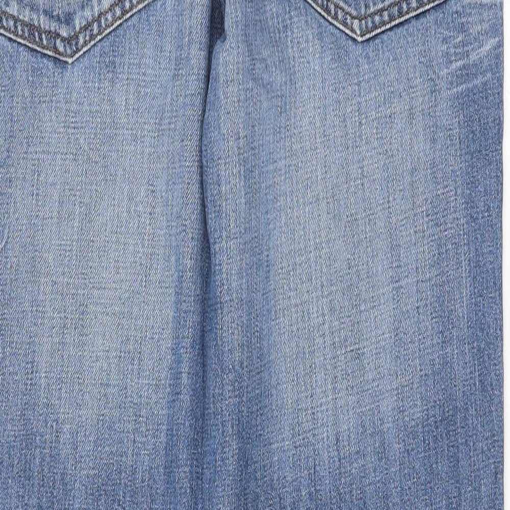 Preworn Womens Blue  Denim Straight Jeans Size 34 L31.5 in