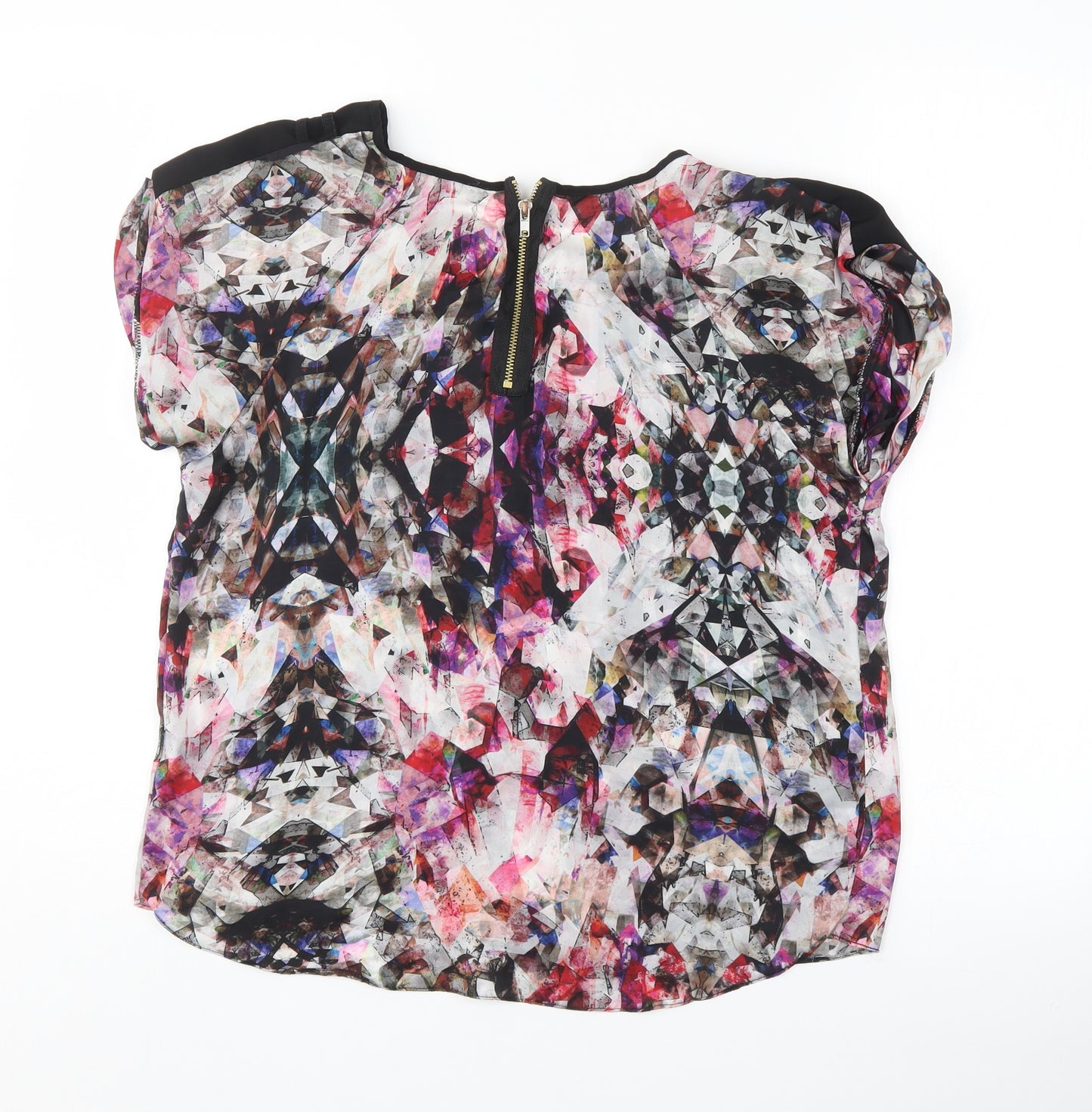 River Island Womens Multicoloured Geometric  Basic Blouse Size 12