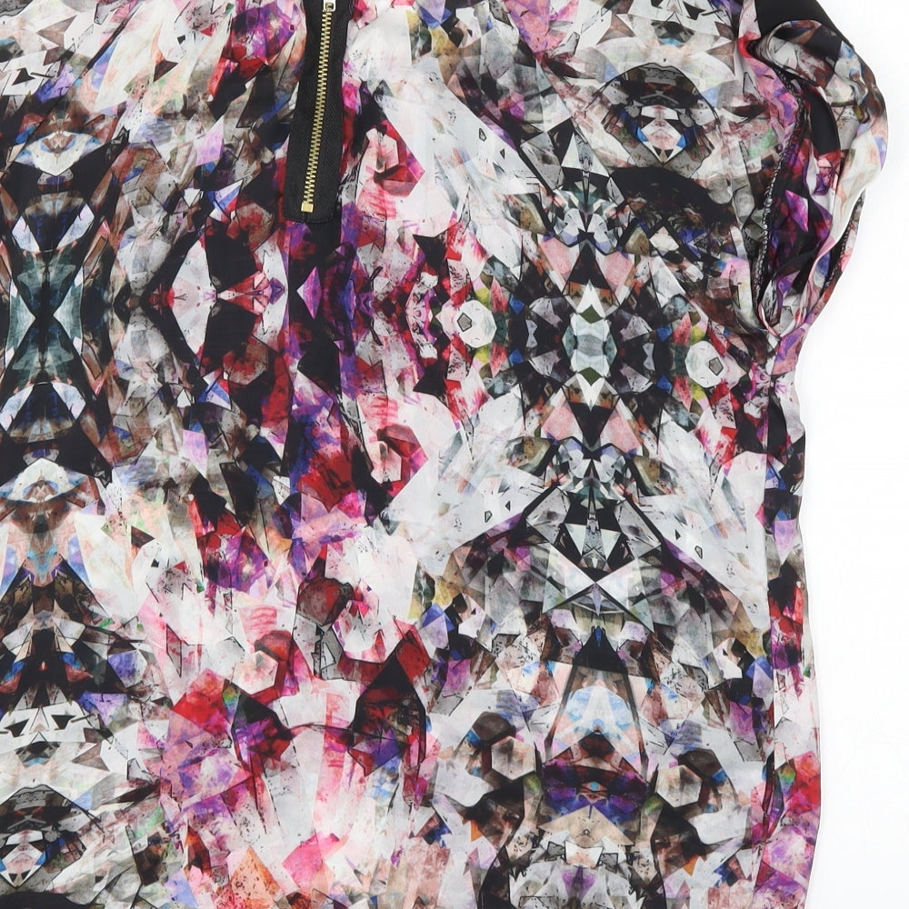 River Island Womens Multicoloured Geometric  Basic Blouse Size 12