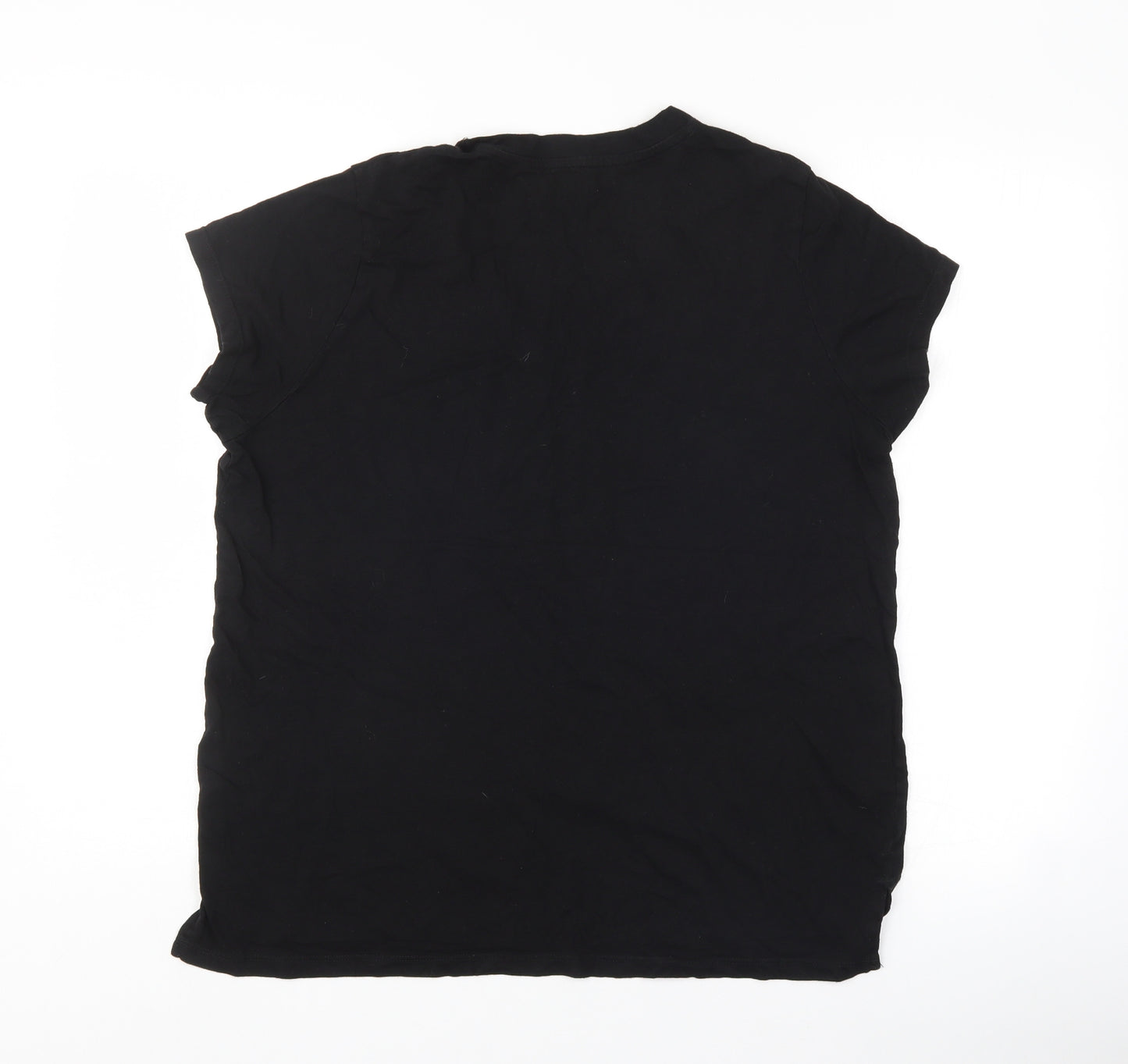 George Womens Black   Basic T-Shirt Size 14