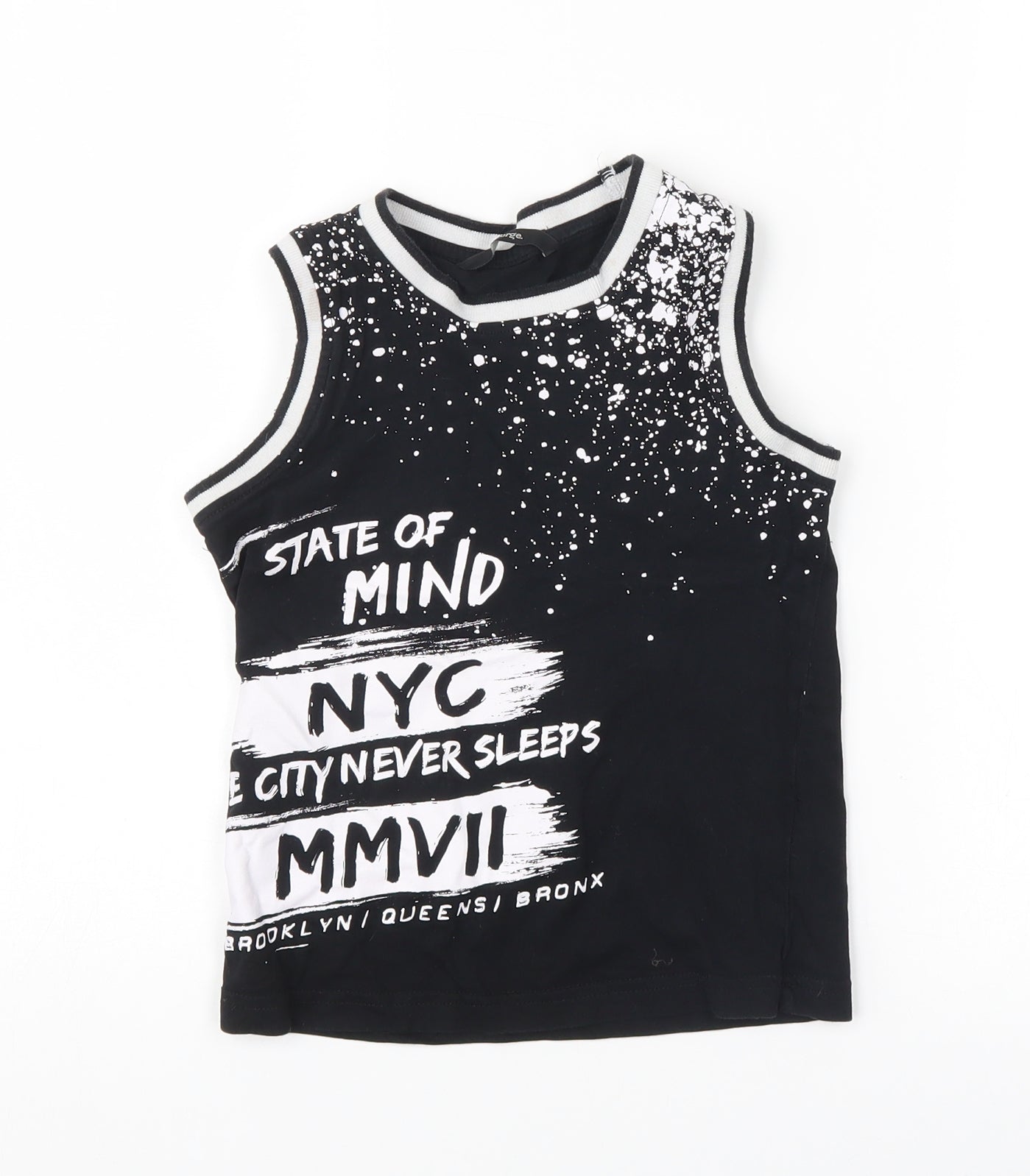 George Boys Black   Basic Tank Size 4-5 Years