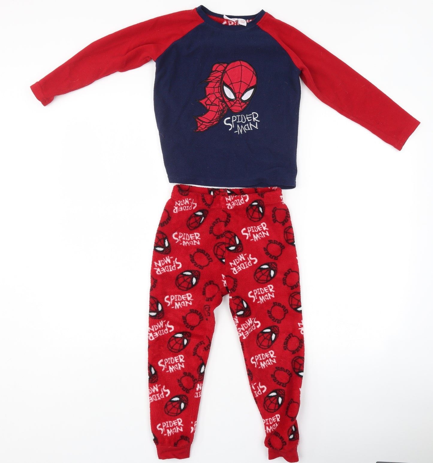 Primark Boys Multicoloured Solid   Pyjama Set Size 5-6 Years  - SpiderMan