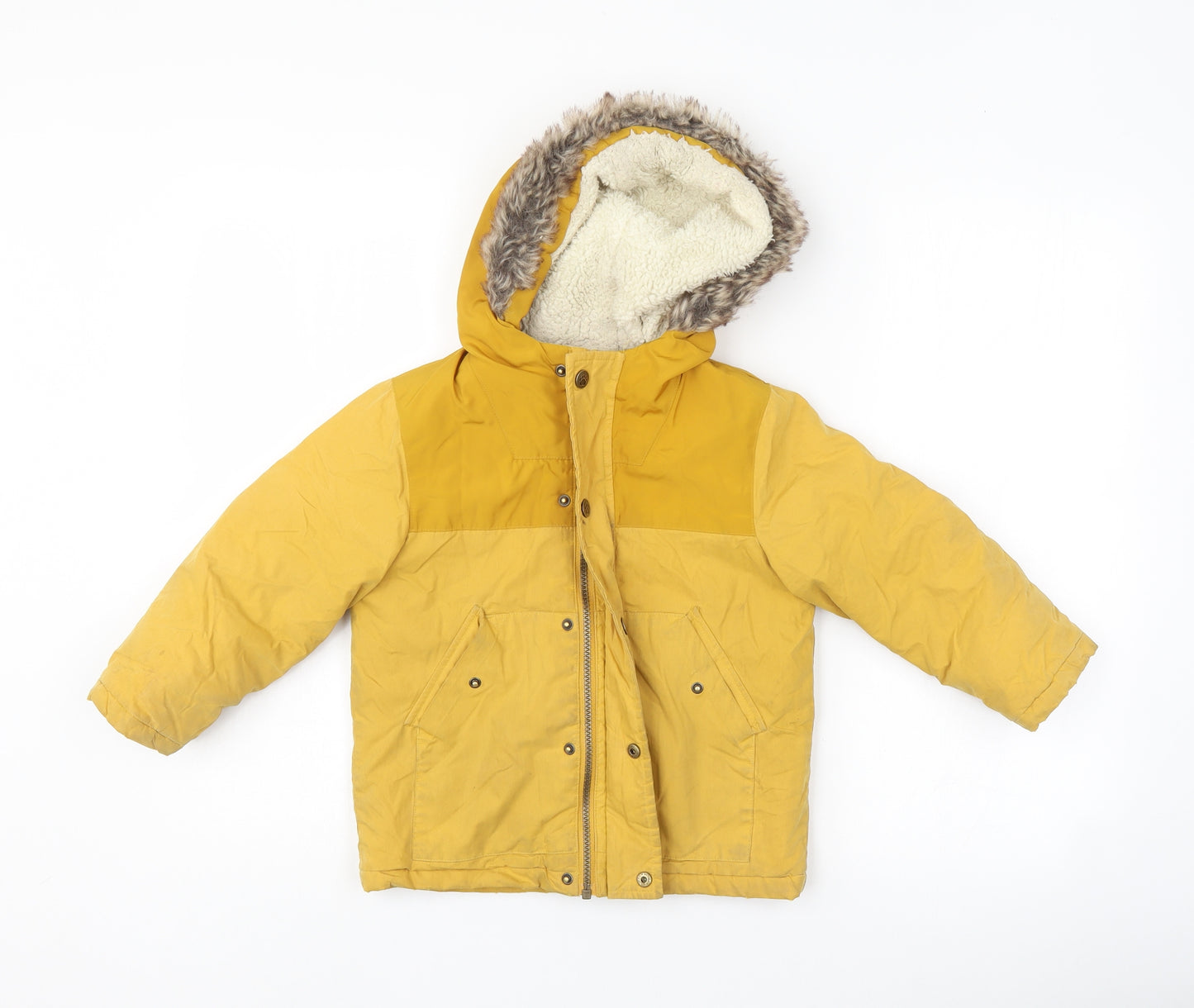 George Boys Yellow   Basic Coat Coat Size 3-4 Years