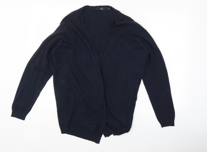 isle Womens Blue   Cardigan Jumper Size L
