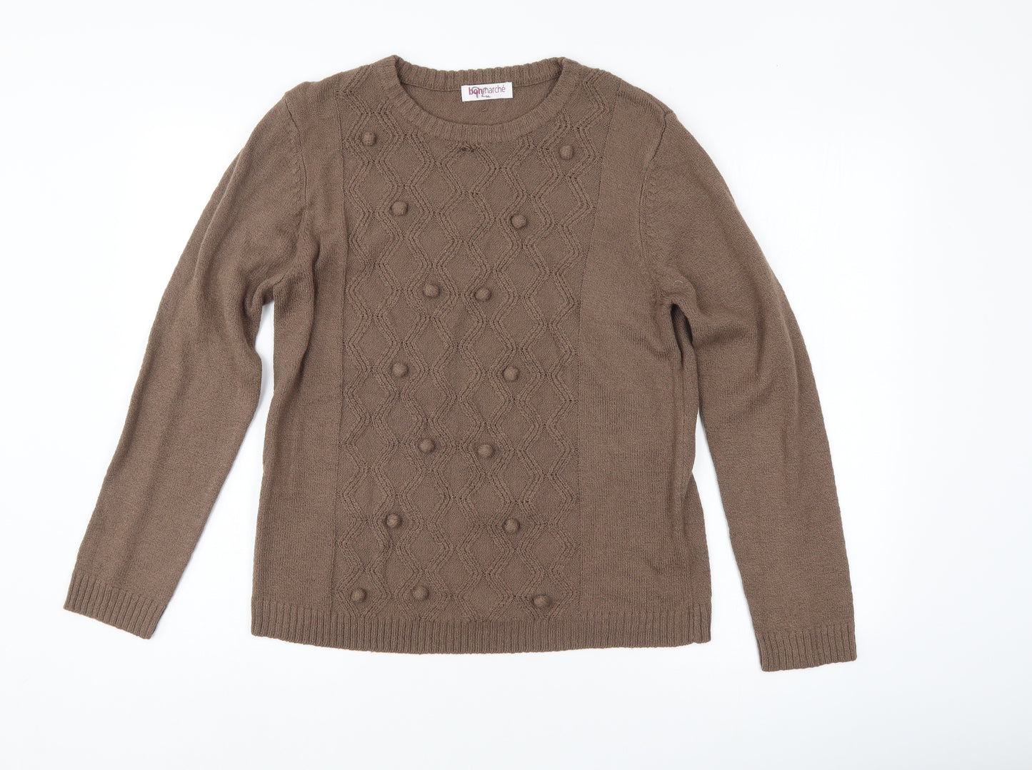 Bonmarché Womens Brown   Pullover Jumper Size M