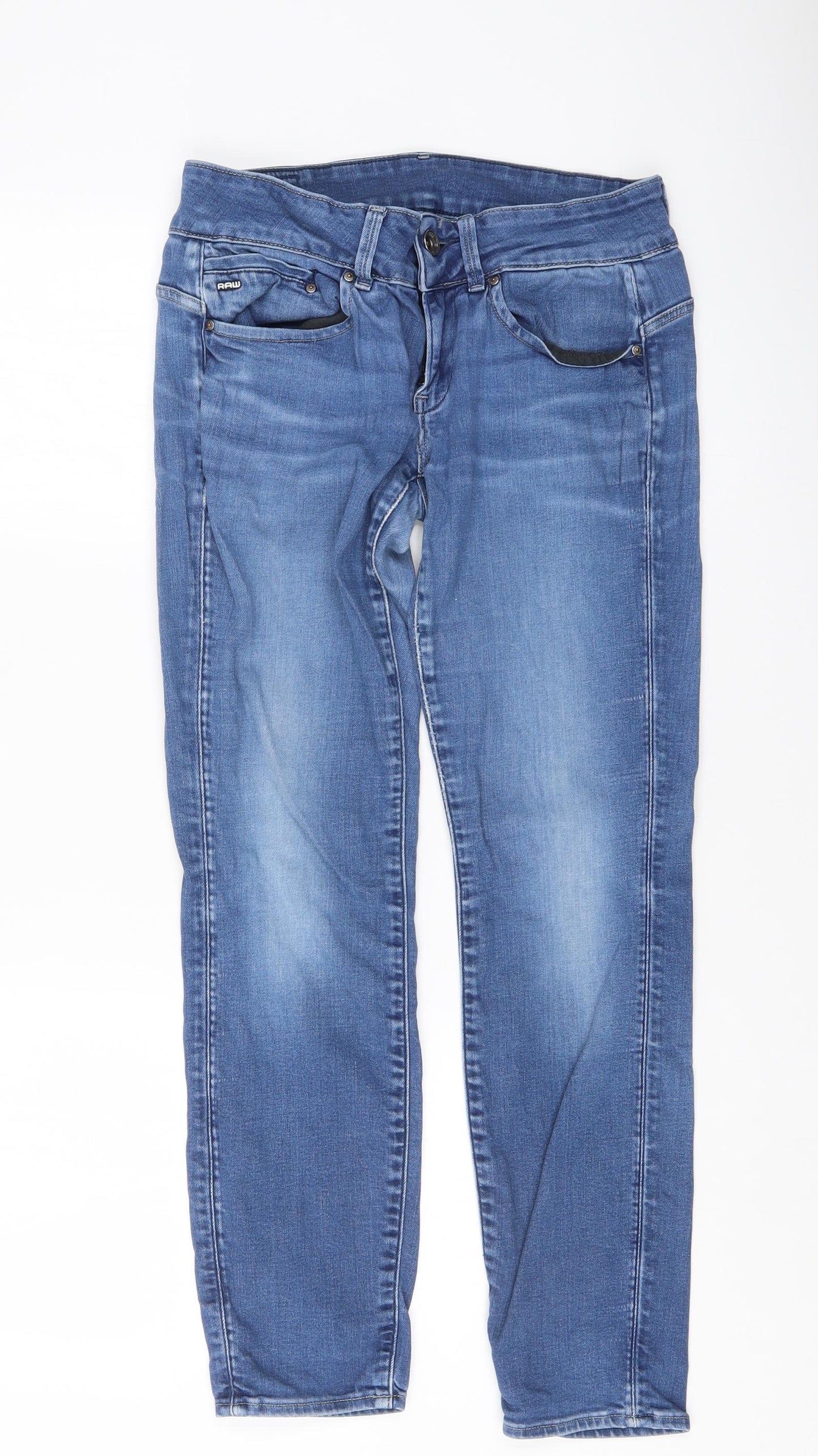 G Star Raw Womens Black  Denim Straight Jeans Size 27 L28 in