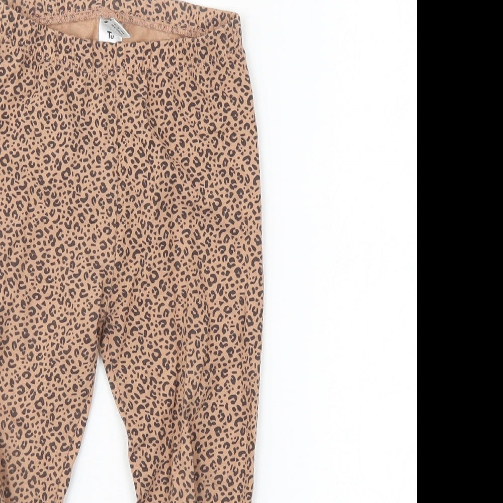 TU Girls Multicoloured Animal Print  Jegging Trousers Size 4-5 Years
