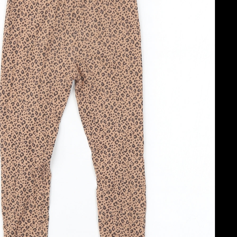 TU Girls Multicoloured Animal Print  Jegging Trousers Size 4-5 Years