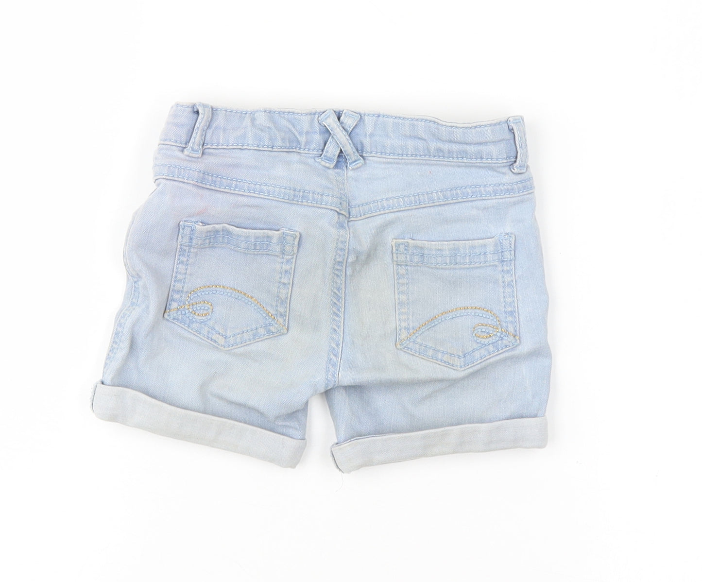 m Girls Blue  Denim Boyfriend Shorts Size 4 Years