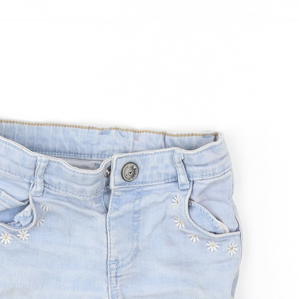m Girls Blue  Denim Boyfriend Shorts Size 4 Years