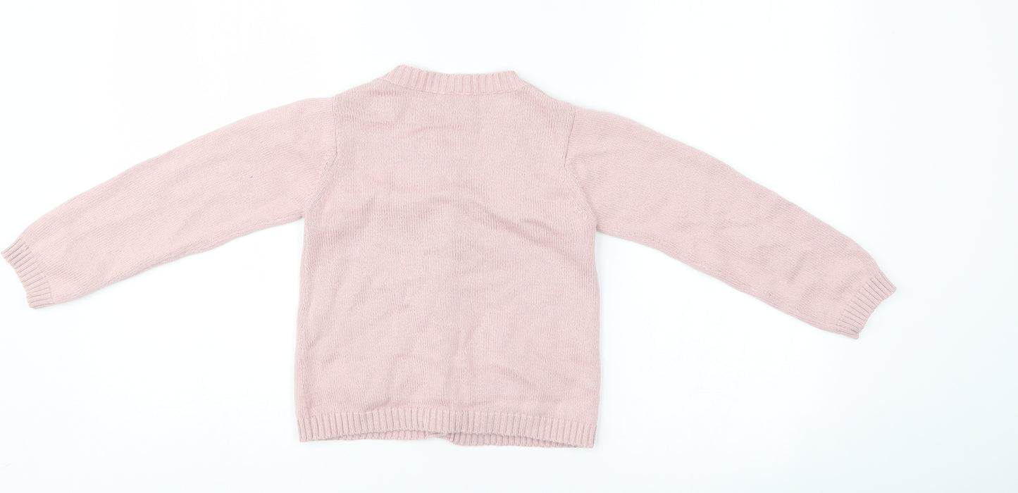 Petit Bateau Girls Pink   Cardigan Jumper Size 6 Years