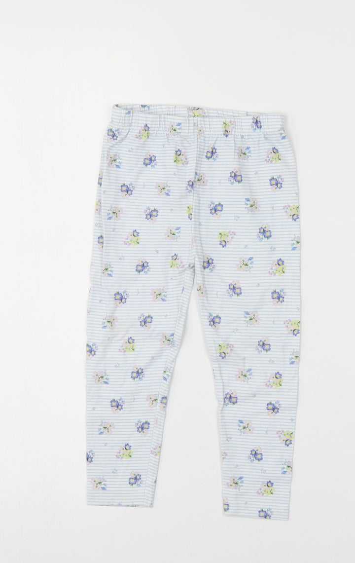 TU Girls Multicoloured Floral Jegging Trousers Size 2 Years