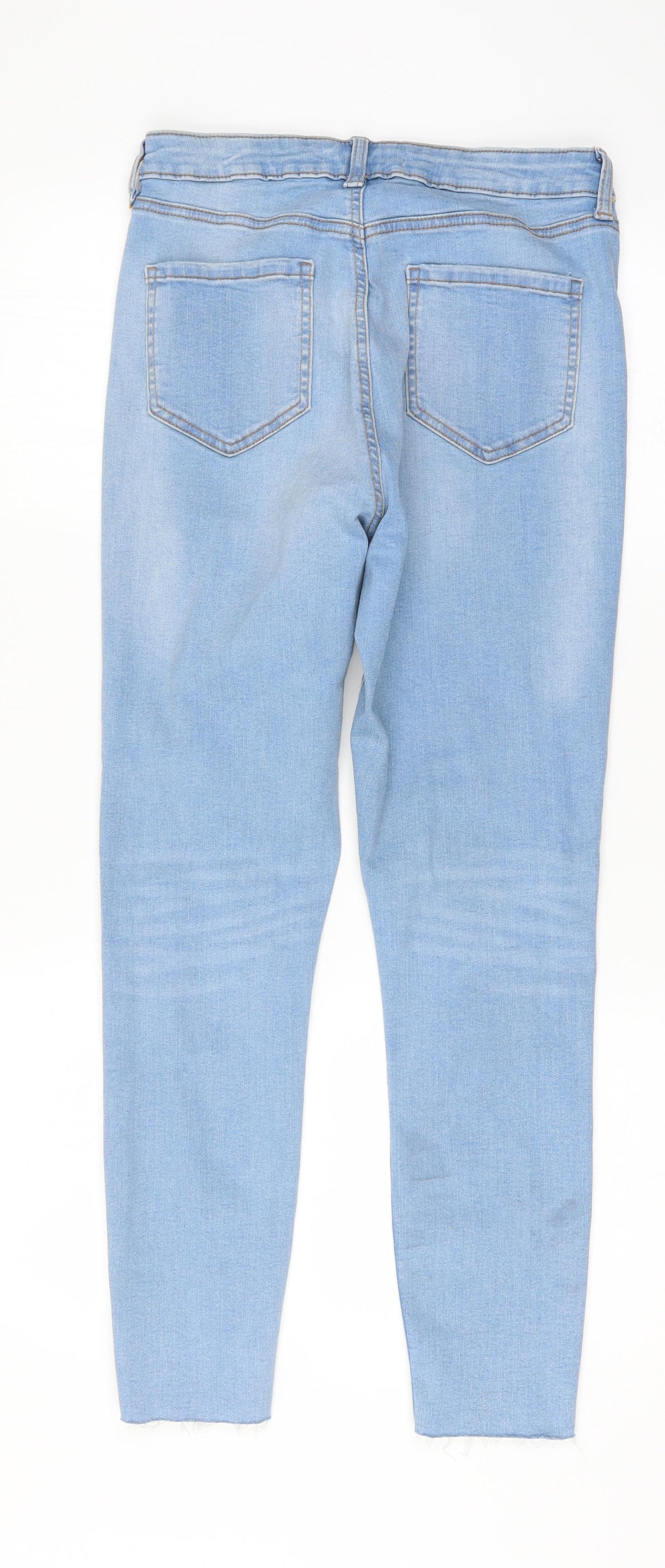 Denim & Co. Womens Blue  Denim Mom Jeans Size 14 L27 in