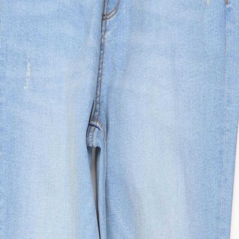 Denim & Co. Womens Blue  Denim Mom Jeans Size 14 L27 in