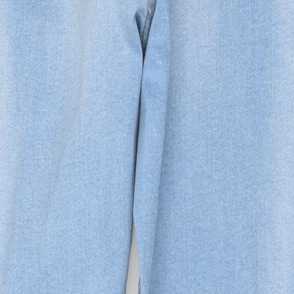 Denim & Co. Womens Blue  Denim Mom Jeans Size 14 L27 in