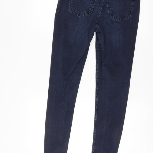 TU Womens Blue  Crochet Mom Jeans Size 12 L30 in