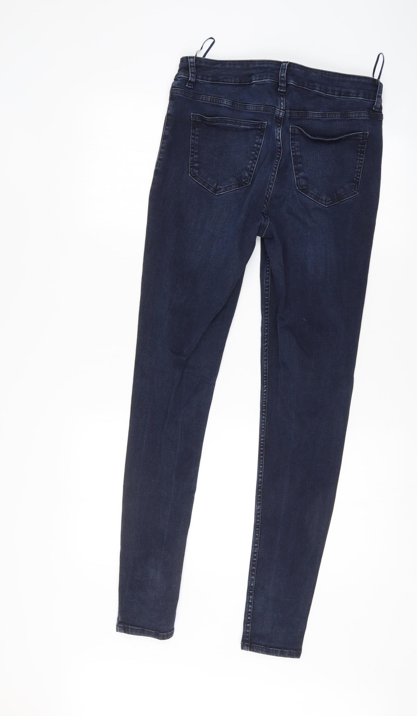 TU Womens Blue  Crochet Mom Jeans Size 12 L30 in