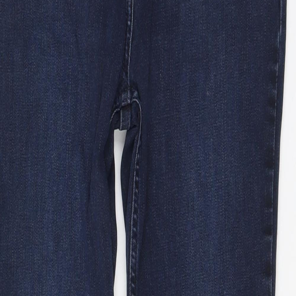 TU Womens Blue  Crochet Mom Jeans Size 12 L30 in