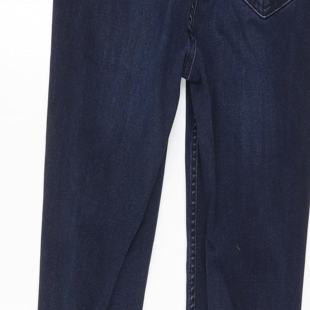 TU Womens Blue  Crochet Mom Jeans Size 12 L30 in
