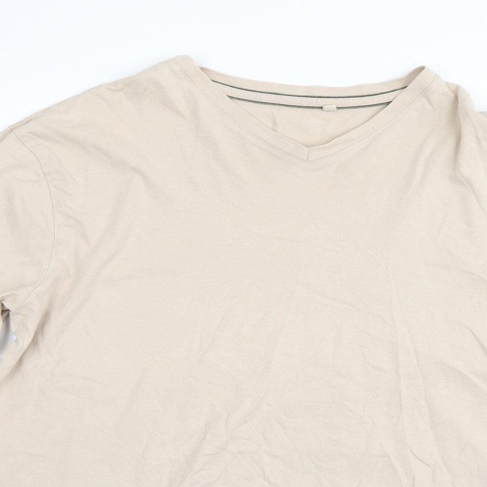 NEXT Mens Beige    T-Shirt Size XL