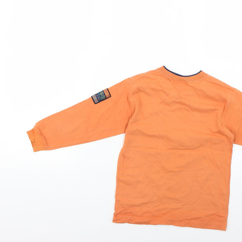 Preworn Boys Orange Geometric  Basic T-Shirt Size 3-4 Years