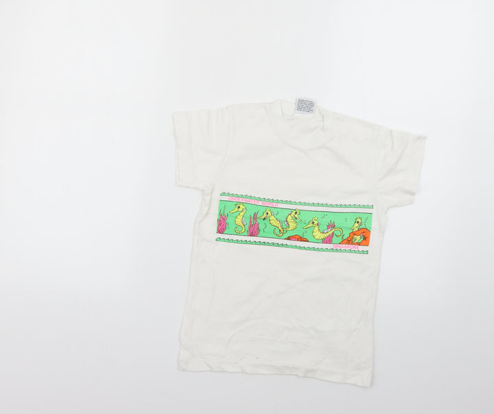 underwater world  Red Geometric  Basic T-Shirt Size 18-24 Months