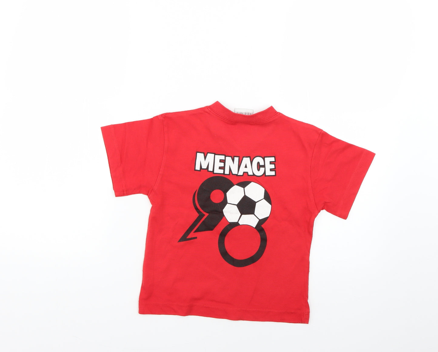 items Boys Red Geometric  Basic T-Shirt Size 4 Years