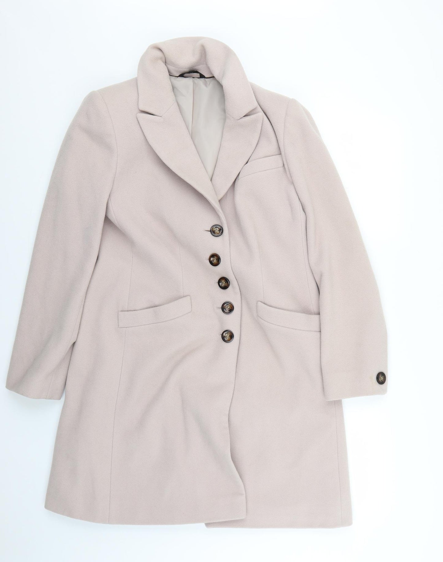 Marks and Spencer Womens Pink   Pea Coat Coat Size 14