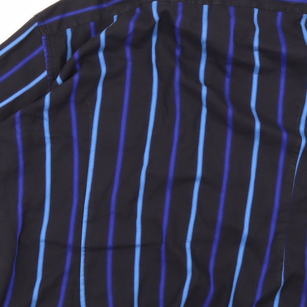 Peter Werth Mens Multicoloured Striped   Dress Shirt Size L