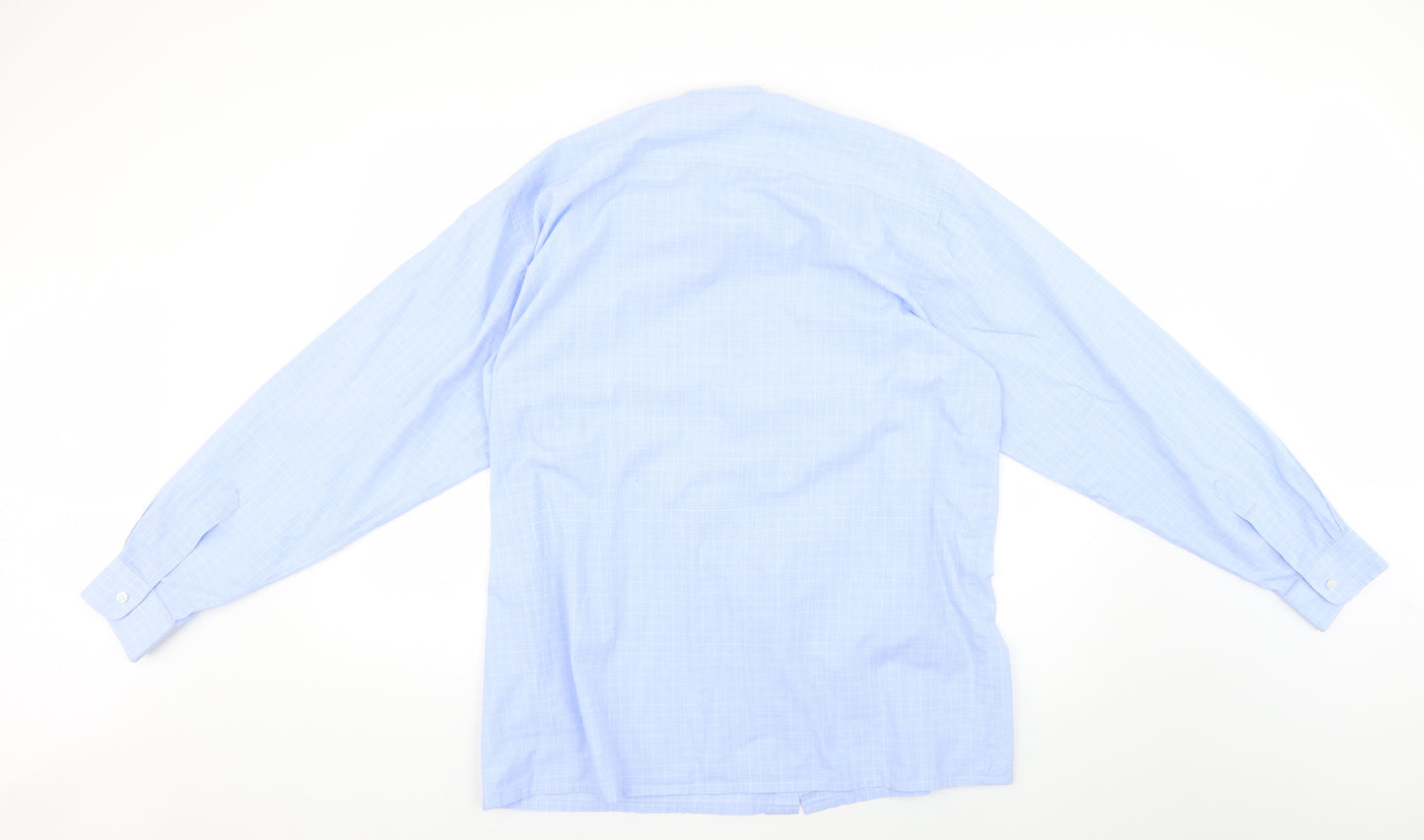 Champion Mens Blue Check   Dress Shirt Size L